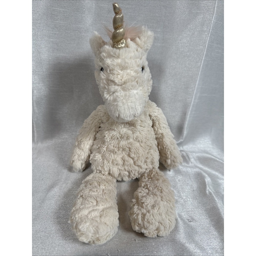 Mary Meyer Plush Cream Unicorn Gold Horn Pink Mane Soft‎ Stuffed Animal Toy